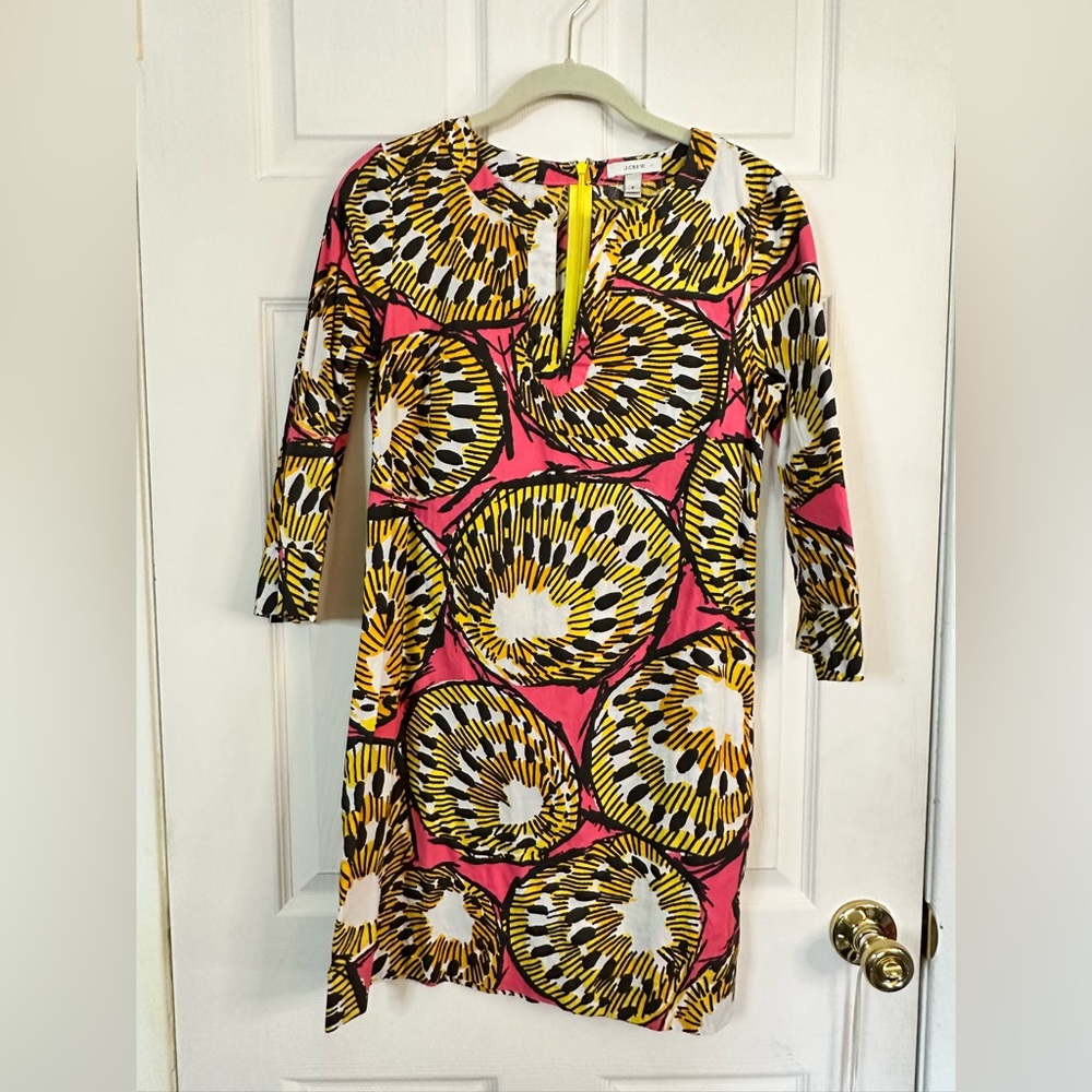 J Crew all cotton dress with pockets. Shirt with 3 quarter inch sleeve